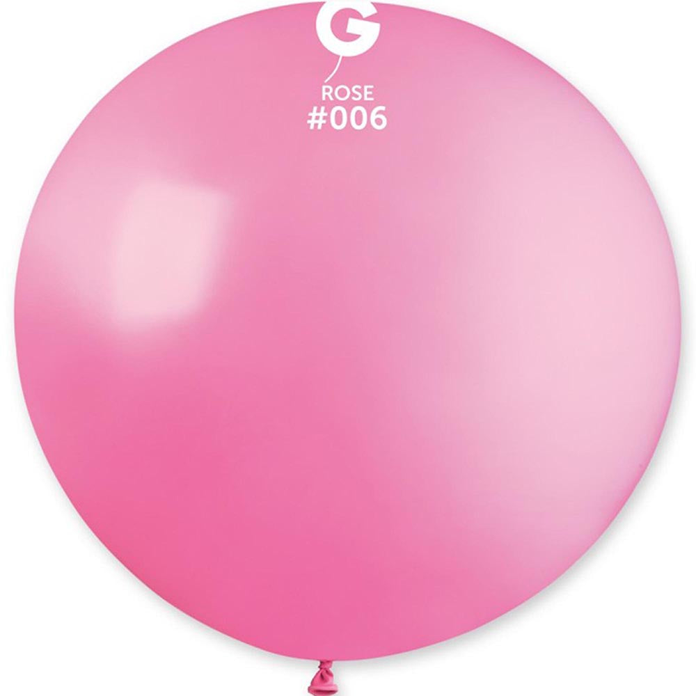 Ballon Géant Révélateur Fille 60cm Noir & Rose