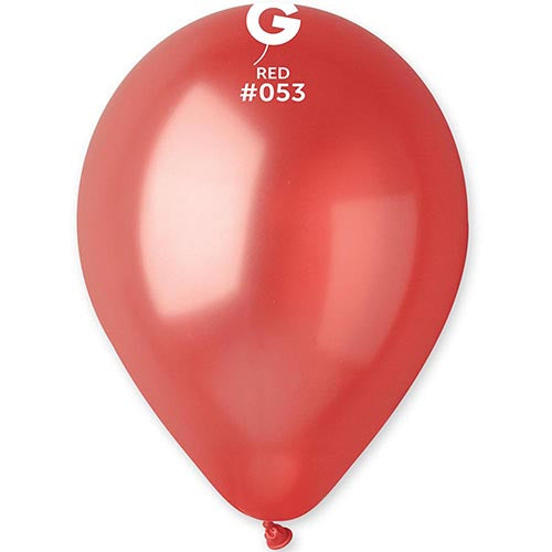 50 Gemar Metallic Red Balloons 12