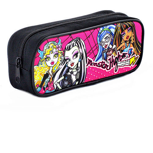 Monster High Character Single Zipper Black Pencil Case