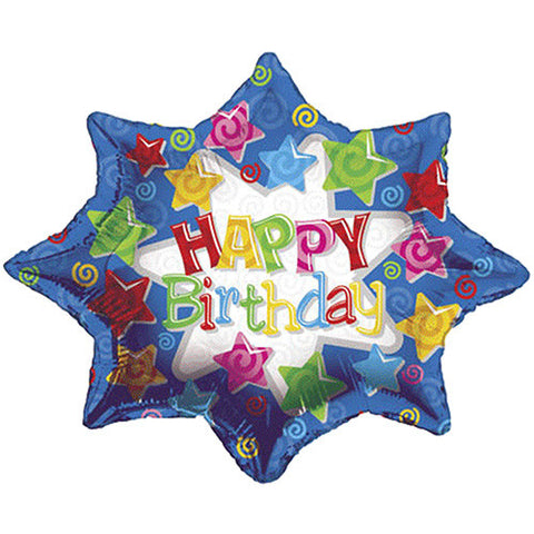 Jumbo Happy Birthday Holographic Foil / Mylar Balloon 26" ( 1 Balloon )