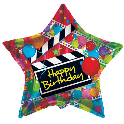 Jumbo Birthday The Movie Ball Foil / Mylar Balloon 36" ( 1 Balloon )