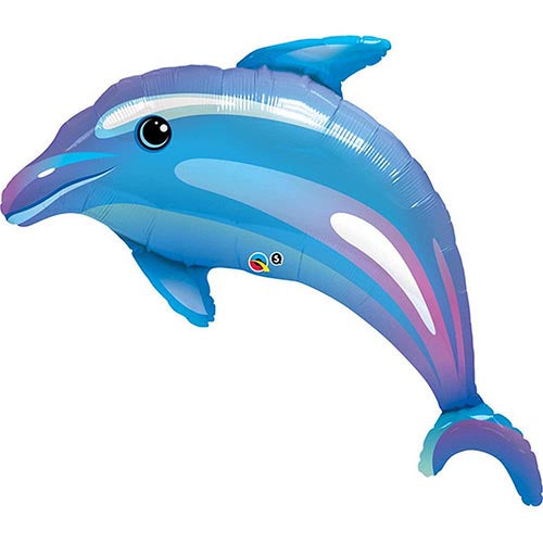 Dolphin Blue Foil Balloon 42"