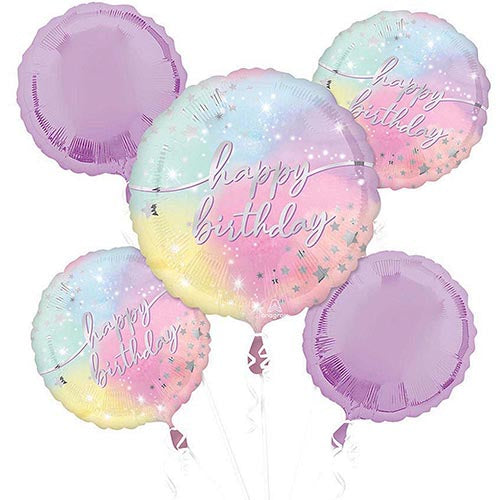 Pastel Happy Birthday Balloon 