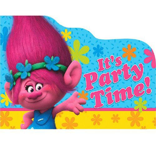 Trolls Theme Birthday Party Supplies - Serves 16 - Tablecover, Plates,  Cups, Napkins, Candles