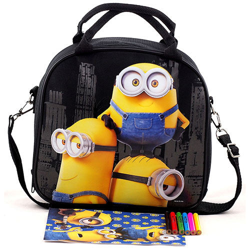 Despicable Me Minions Authentic Licensed Blue Lunch bag with Stationer