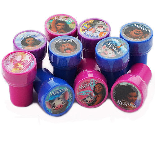 12 Moana Character Authentic Licensed Self Inking Stampers