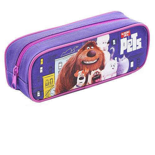 The Secret Life of Pets Single Zipper Purple Pencil Case