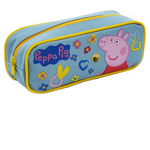 Peppa Pig Character Single Zipper Blue Pencil Case