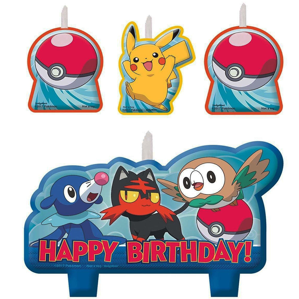 Pokemon Candle Birthday Set 4ct Pack