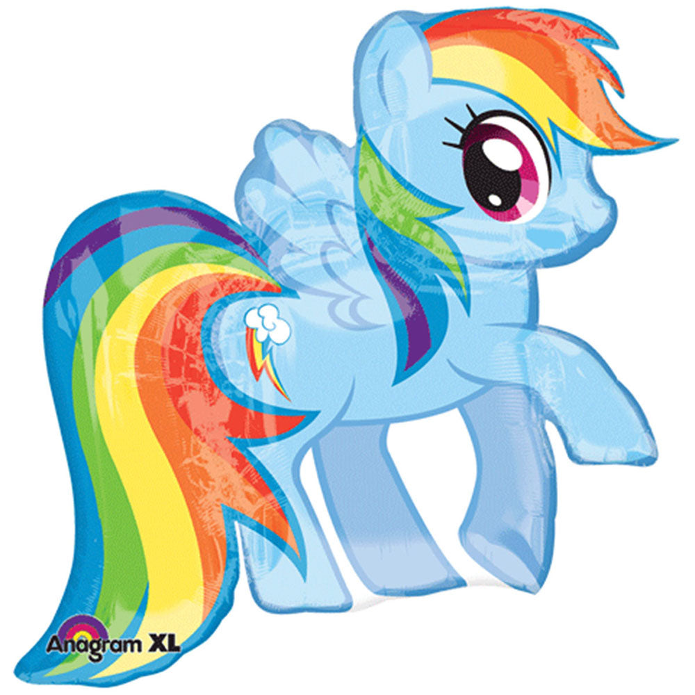 Super My Little Pony, blue and multicolored My Little Pony