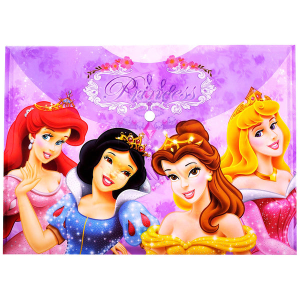 Princess Character Authentic Licensed Purple Plastic Folders ( 2 Folde