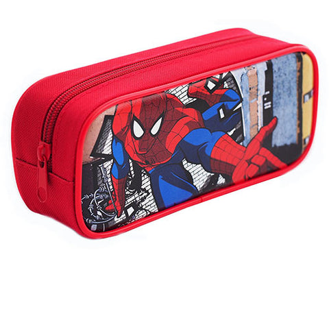 Spiderman Character Single Zipper Red Pencil Case