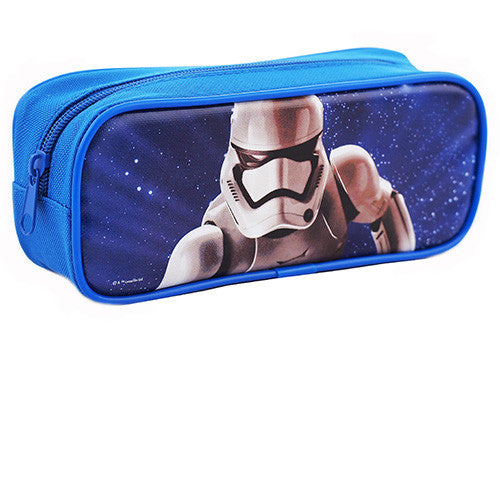 Star Wars Character Single Zipper Blue Pencil Case