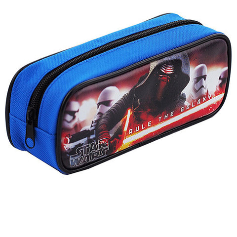 Star Wars Character Single Zipper Blue Pencil Case