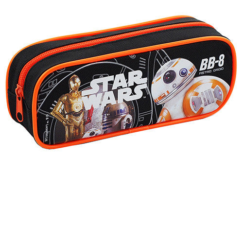 Star Wars Robot BB-8 Character Single Zipper Black Pencil Case