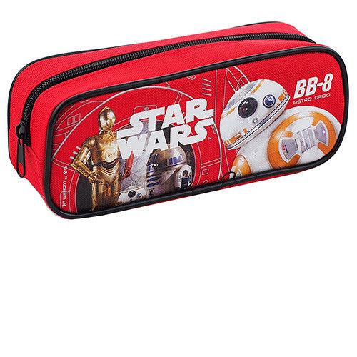 Star Wars Robot BB-8 Character Single Zipper Red Pencil Case